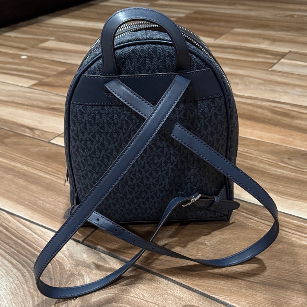 Michael Kors Rhea Dark Blue Medium Backpack - Picture 5 of 15